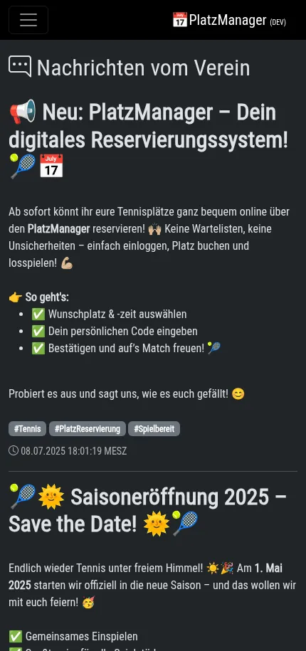 Nachrichten - dunkel